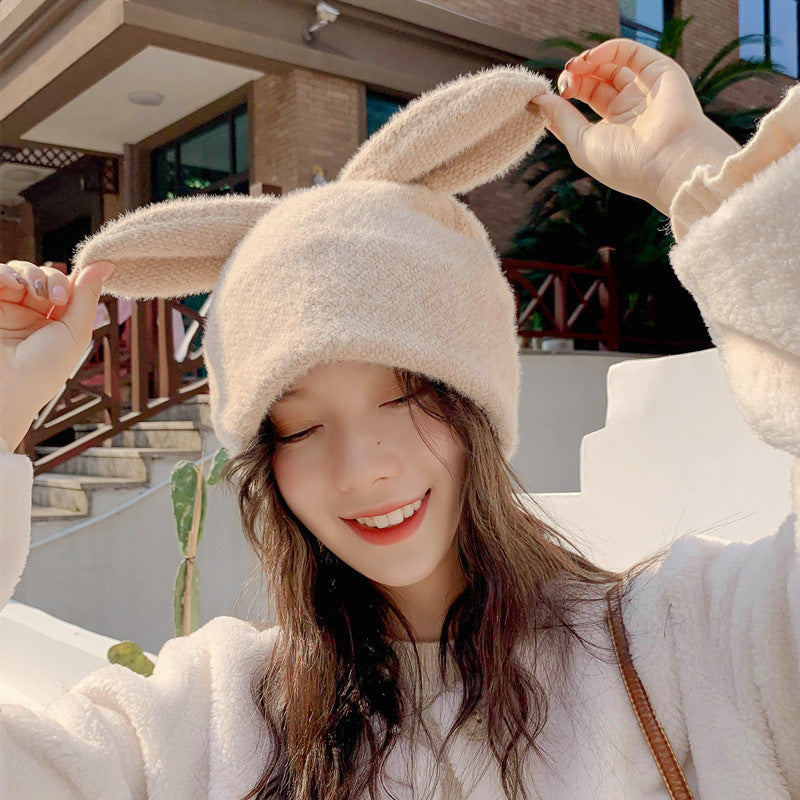 Rabbit Ears Woolen Cap Children Autumn And Winter Cute Fleece Lined