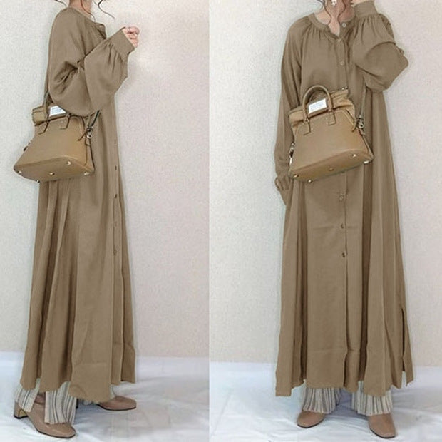 Japanese Cardigan Long Sleeve Dress Women's Autumn Loose
