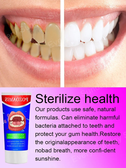 Whiten teeth, Clean Cavities, Remove Plaque, treat periodontitis, Freshen Breath