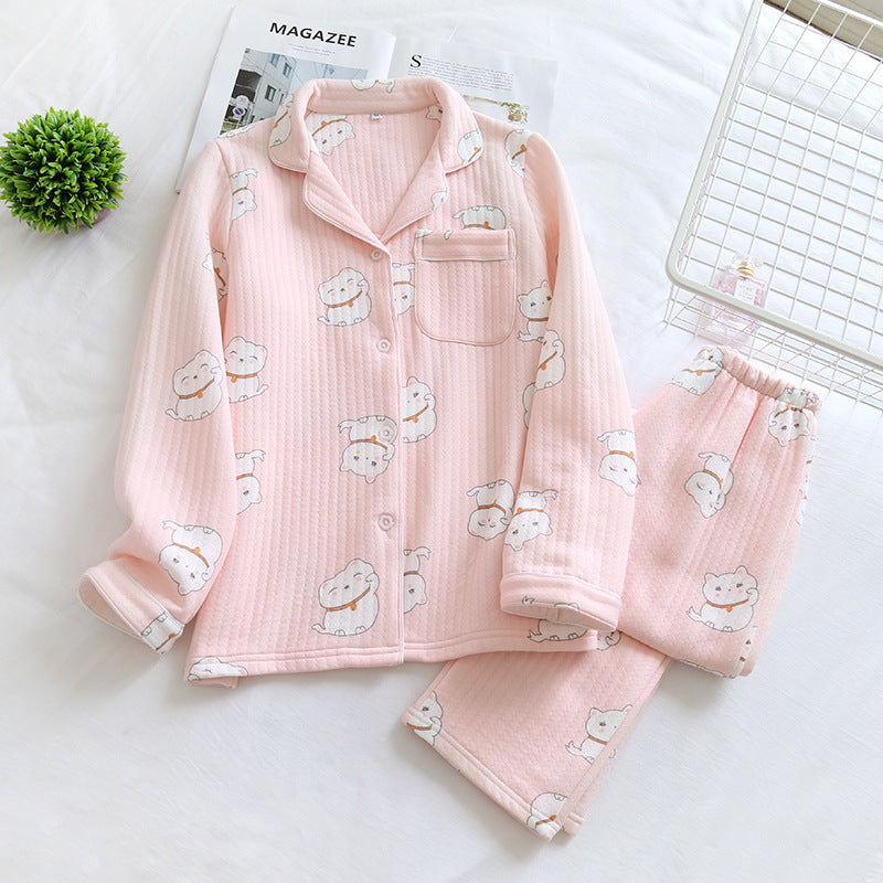Women's Fashionable Autumn And Winter Long-sleeved Homewear Suit