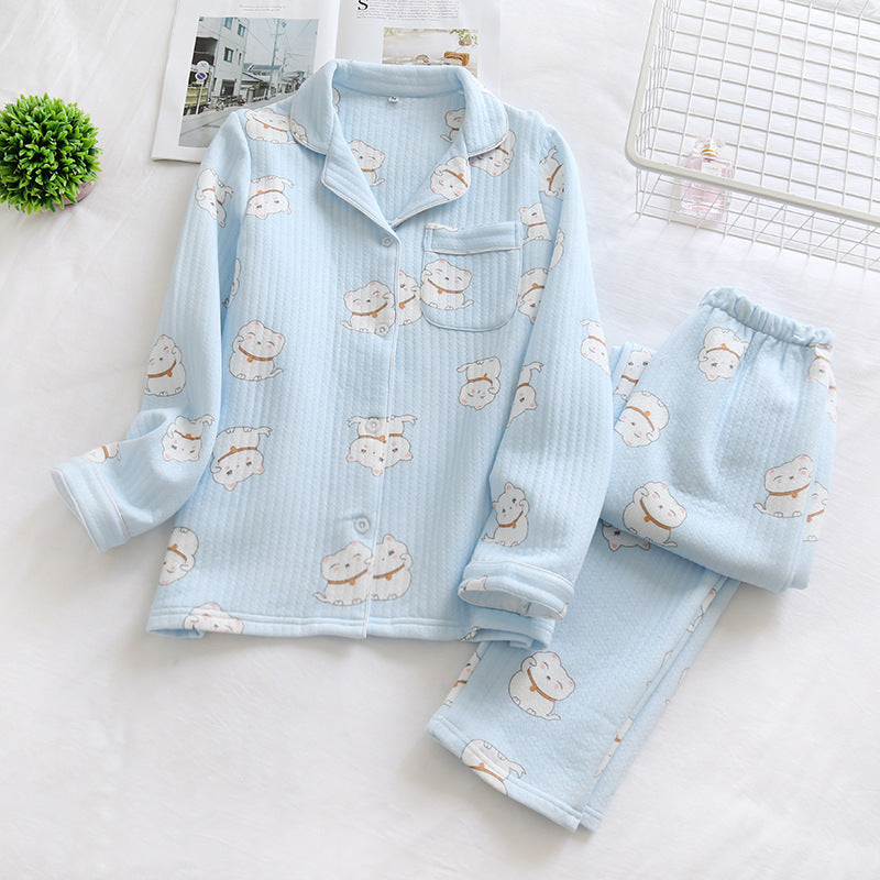 Women's Fashionable Autumn And Winter Long-sleeved Homewear Suit