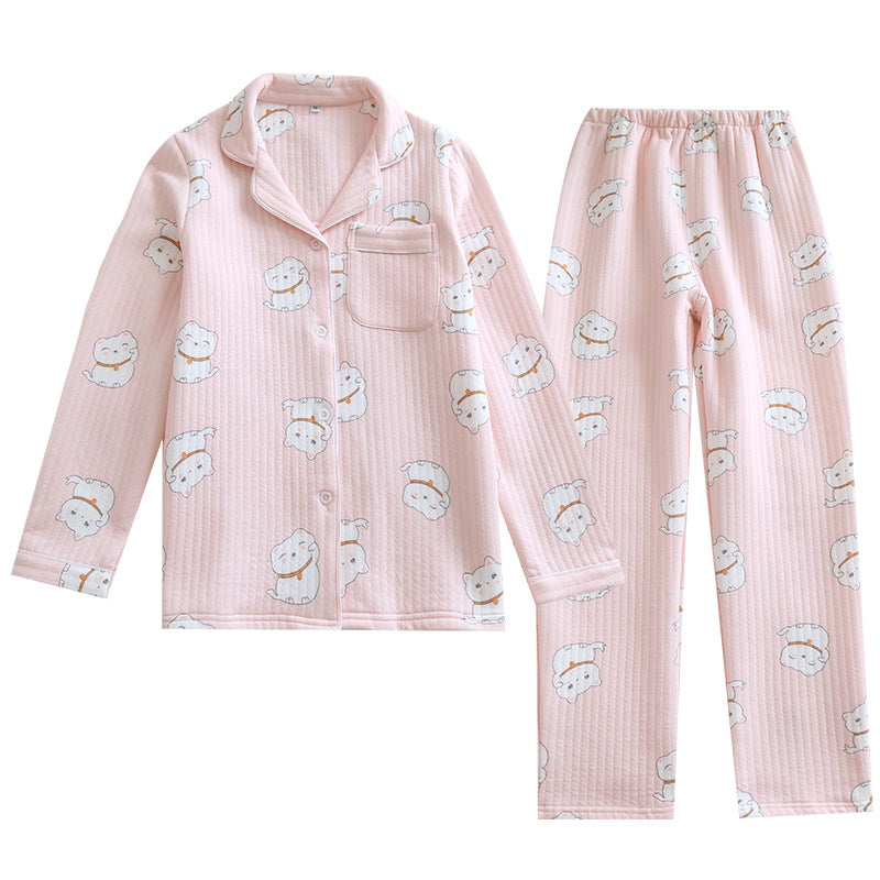 Women's Fashionable Autumn And Winter Long-sleeved Homewear Suit