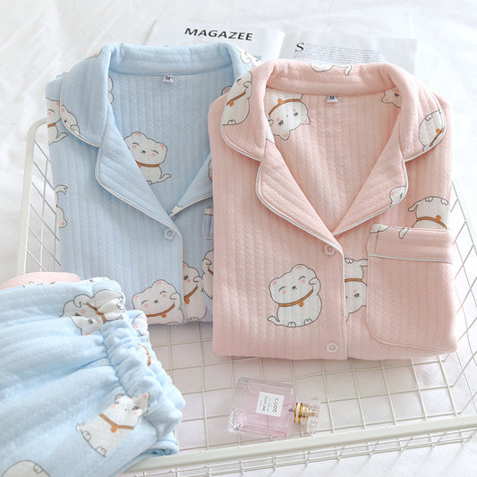 Women's Fashionable Autumn And Winter Long-sleeved Homewear Suit