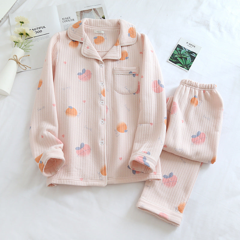 Women's Fashionable Autumn And Winter Long-sleeved Homewear Suit