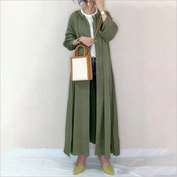Japanese Cardigan Long Sleeve Dress Women's Autumn Loose