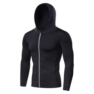 Fall Winter Men's Sports Tight Jacket Casual Hoodie