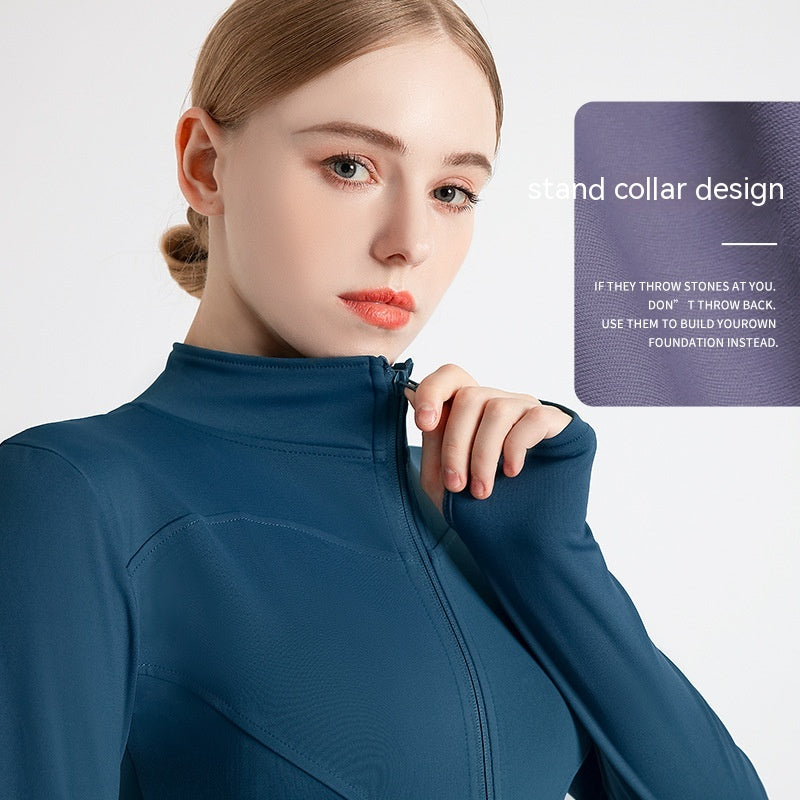Outer Wear Long Sleeve Quick-drying Skinny Yoga Clothes Slim Fit Slimming Fitness Running Yoga Sports Jacket