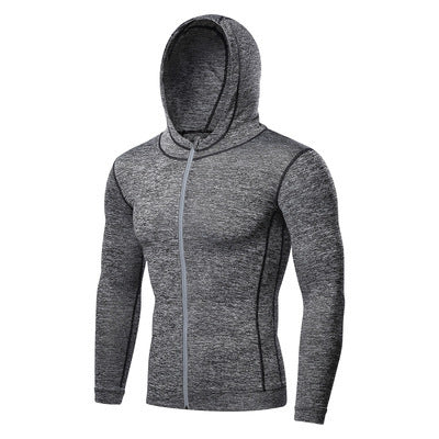 Fall Winter Men's Sports Tight Jacket Casual Hoodie