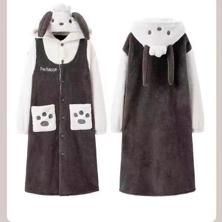 Nightgown Winter Long Wool Comfortable Cotton Velvet