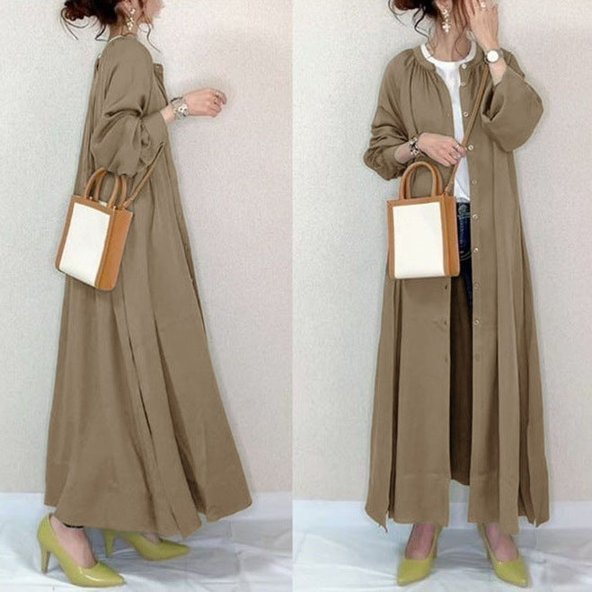 Japanese Cardigan Long Sleeve Dress Women's Autumn Loose