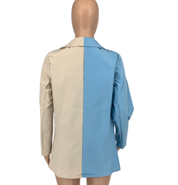 Casual Autumn And Winter New Color Matching Suit Jacket