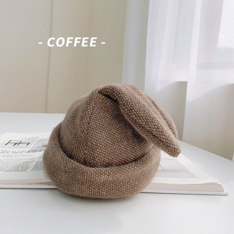Rabbit Ears Woolen Cap Children Autumn And Winter Cute Fleece Lined
