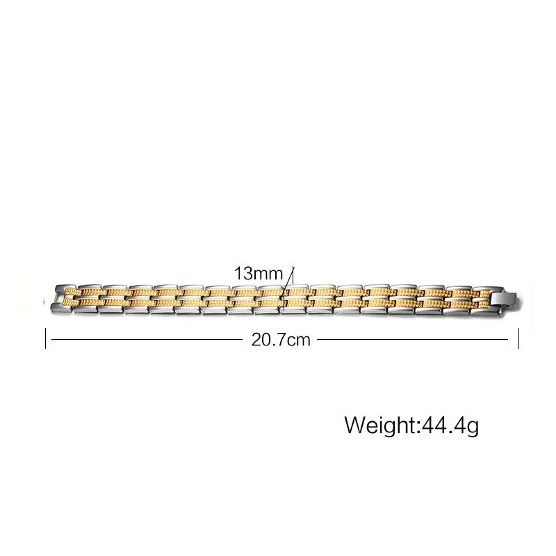 Stainless Steel Chain Germanium Magnetic Bracelet For Woman Energy Bracelet Medical Health Care Men's Jewelry