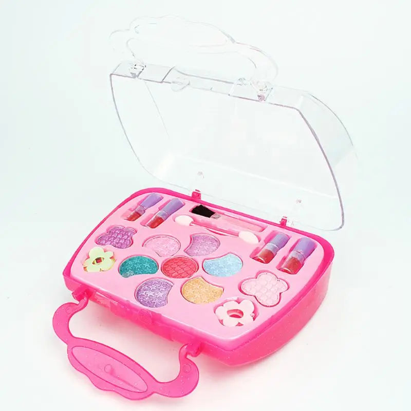 Safe Non Toxic Eyeshadow Lipstick Brush Kit Children Girl Princess Makeup Set Pretend Play Education Toy