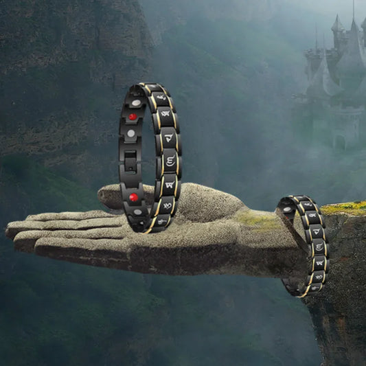 Magnetic Stainless Steel Bracelet Twisted Health Power Treatment Magnetite Bracelet Men's Magnetotherapy Health Care Jewelry