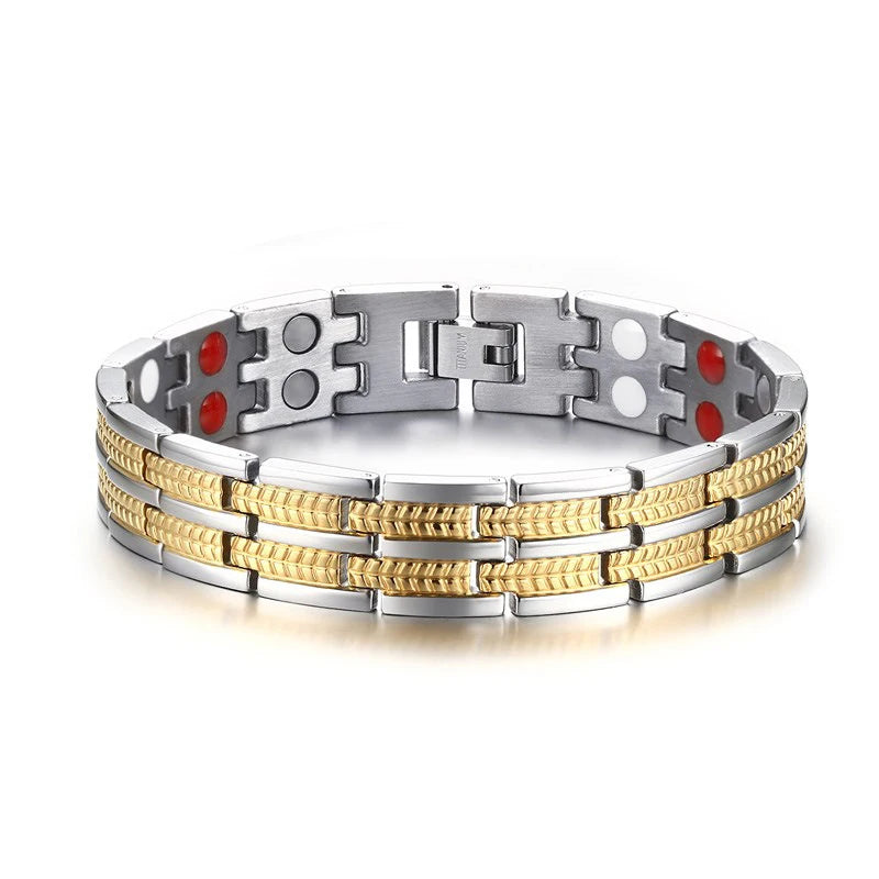 Stainless Steel Chain Germanium Magnetic Bracelet For Woman Energy Bracelet Medical Health Care Men's Jewelry