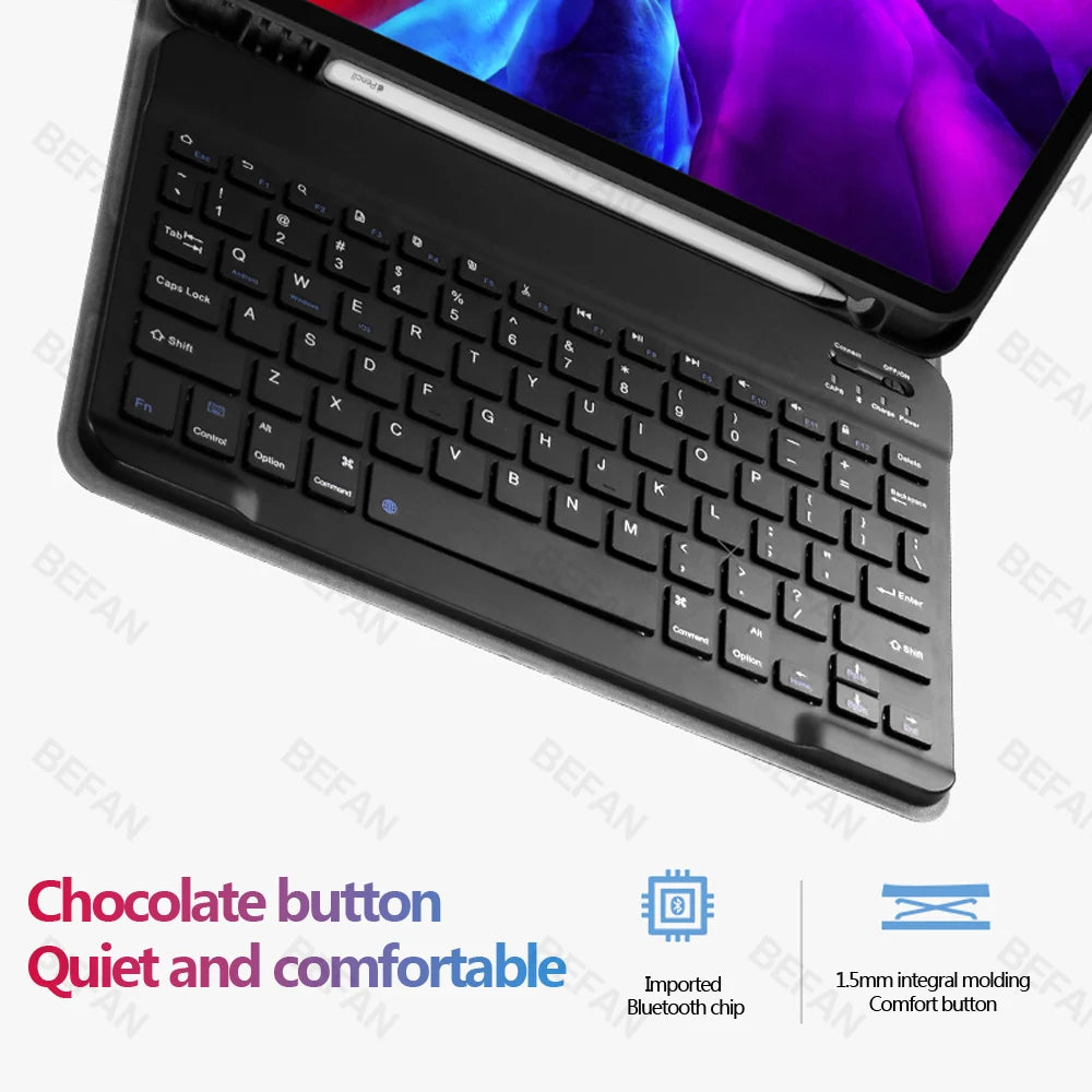 Keyboard For iPad 6th 7th 8th 9th Generation Case 10.2 2021 Pro 11 12.9 2022 9.7 10.5 10.9 2020 iPad Air 5 4 3 2 1 Case for iPad
