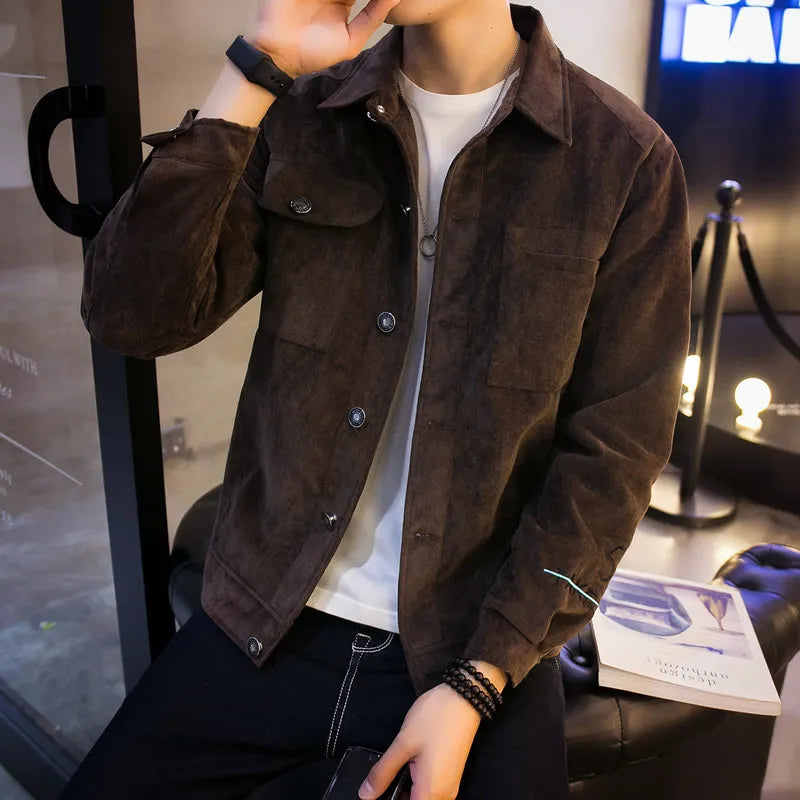 Autumn and Winter Men's Jacket Jacket 2019 New Casual Fashion Trend Clothes Light Velvet Core Japanese Large Size Men's Clothing