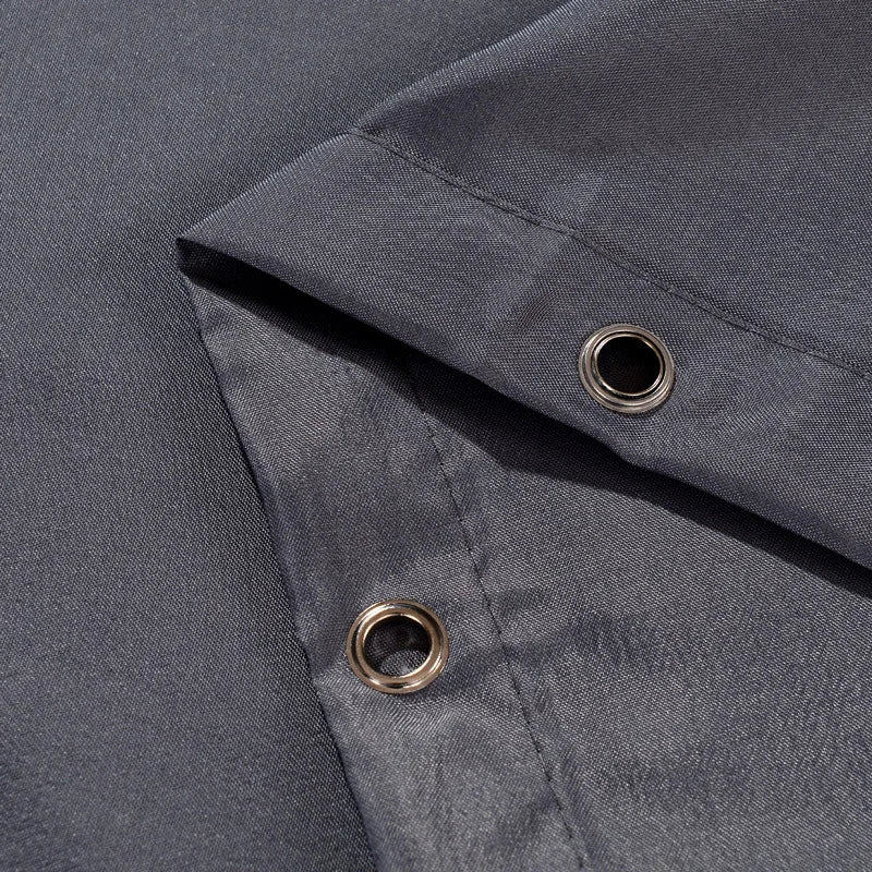 Modern Shower Curtains Thickened Dark Gray Waterproof Fabric Solid Color Bath Curtain for Bathroom Bathtub Large Wide Bathing