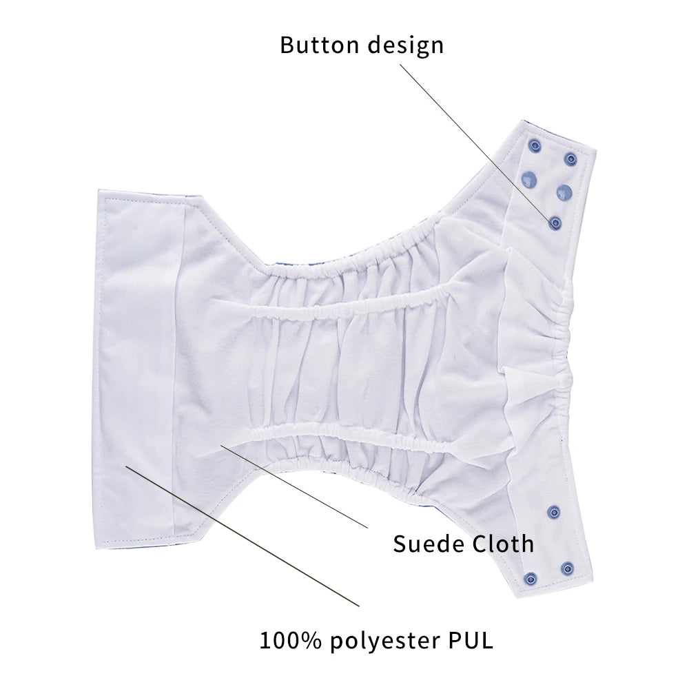 Happyflute Onesize Diapers Panties Washable Reusable Eco-Friendly Baby Diapers for Children Fit 3-15kg Baby