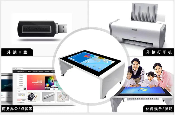 i3 i5 CPU 2GB Ram 120GB SSD All in one desktop PC computer with touch screen size of 43'' or 55 inch