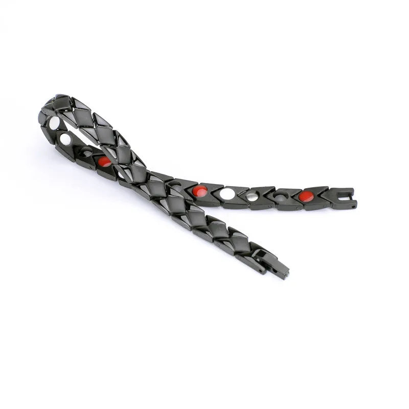 New Health Care Bracelets 4 Elements Design Men's Jewelry Magnet Germanium Stainless Steel Bracelet Women Bangles Jewelry