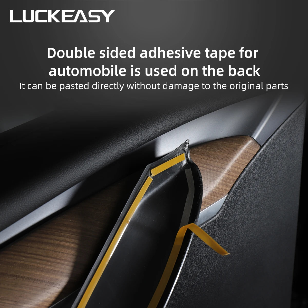 LUCKEAS Auto Accessories Interior Modification For Tesla Model 3 Model Y Car Door Inner CarbonFiber Decoration Trim model3 2023