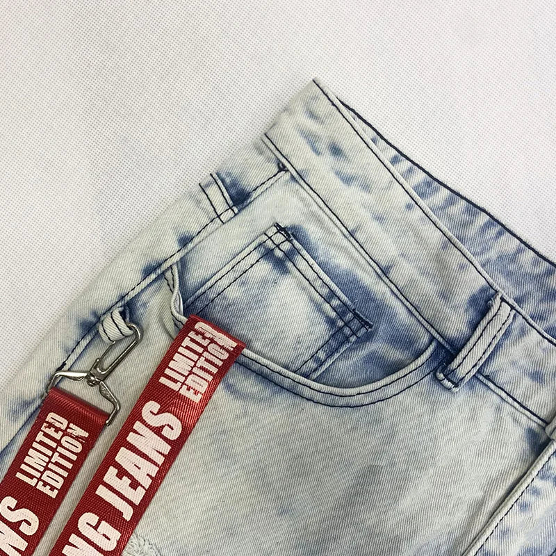 Men's jeans summer man slim trousers 2021 fashion baggy jeans with design autumn straight pants ripped jeans biker men's wear