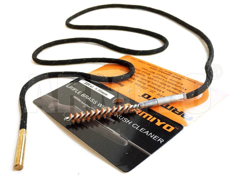 Armiyo Gun Bore Brush .22Cal 5.56mm Airsoft Rifle Barrel Cleaning Kit Hunting Shooting Accessories Screw Thread Size 8-32 m4