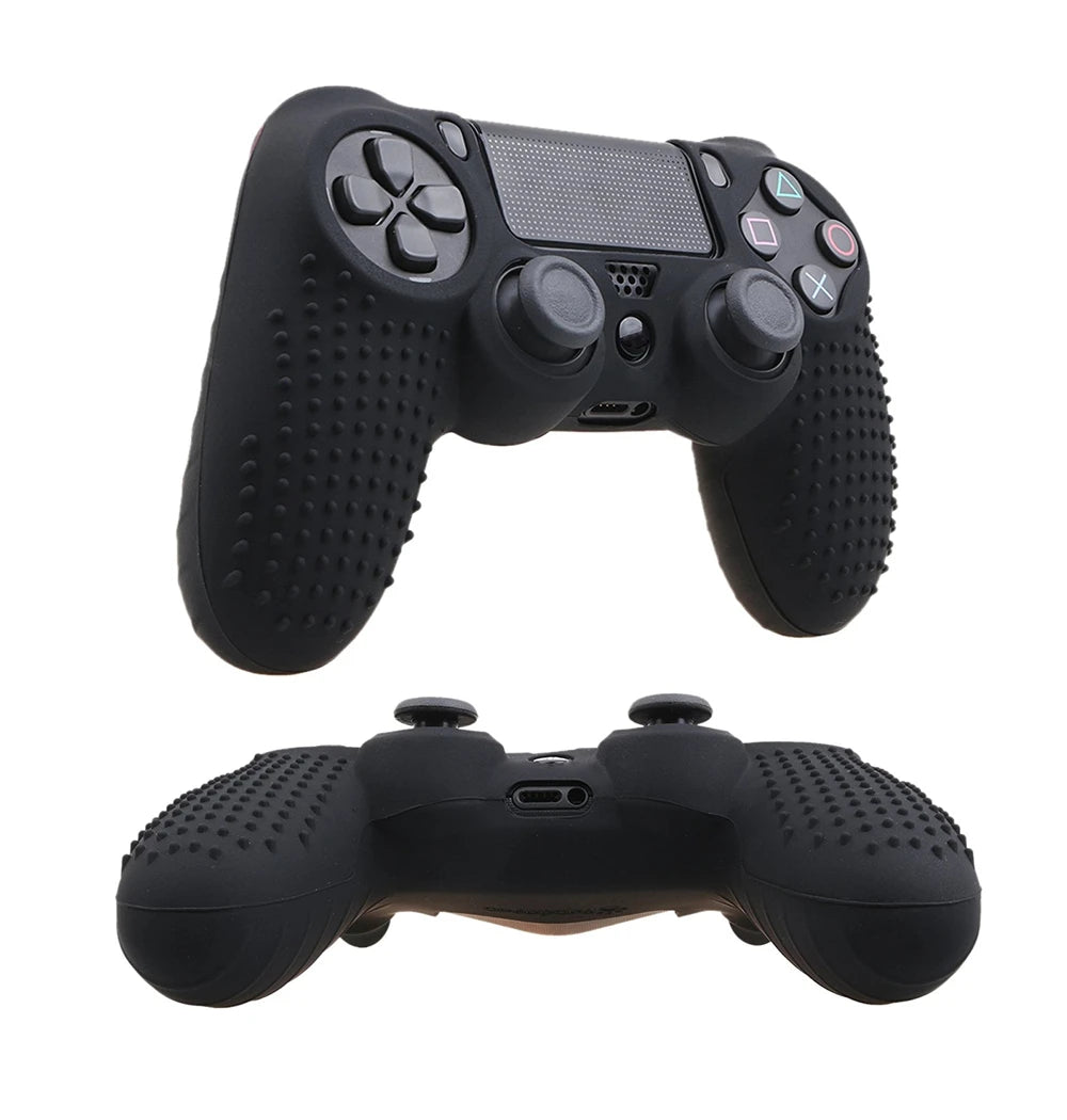 Silicone Gamepad Cover Case Skin for Dualshock 4 /PS4 /PS4 pro Slim Console Controller &Stick Grip Caps Anti-slip Joystick Cover