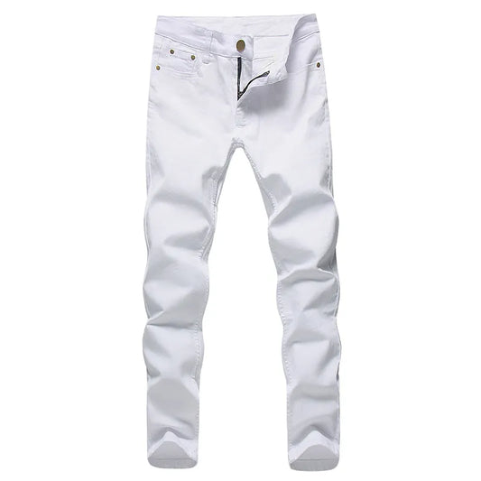 2022 Men Stretch Jeans Fashion white Denim Trousers For Male Spring And Autumn Retro Pants Casual Men's Jeans size 27-36
