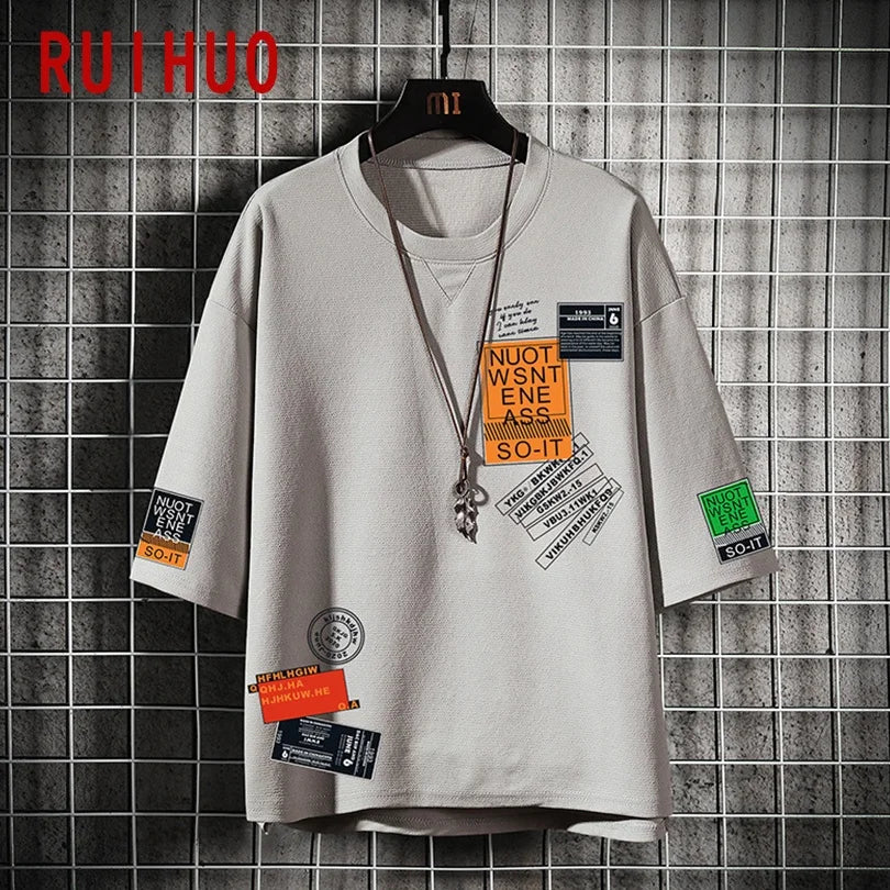 Print Short Sleeve Men's T-Shirt Fashion Streetwear Clothes Men's Clothing 2023 Hip Hop Japanese Clothing Man M-3XL