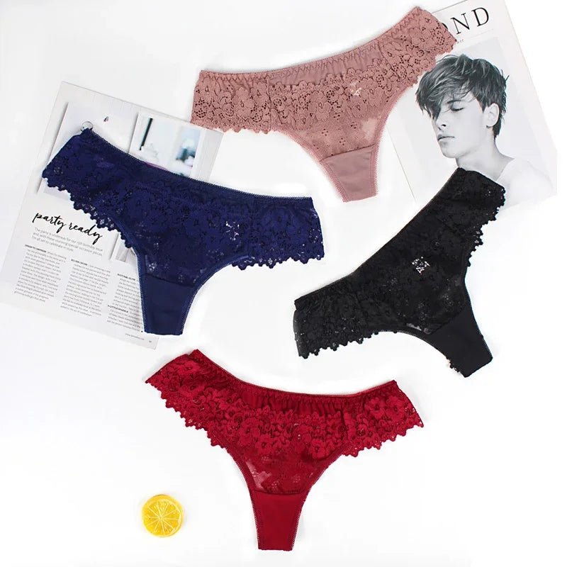 BZEL Sexy Lace Female Underwear Hot Sale Low Waist Thongs Sweet Women Panties Fashion Healthy G-Strings Cozy Lingerie Underpants