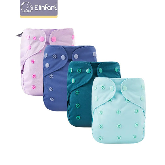 Elinfant 1 Pcs Baby Waterproof Diaper Cover Multiple Colour Reusable Washable Eco-friendly Adjustable Cover Fit 3-15kg Baby