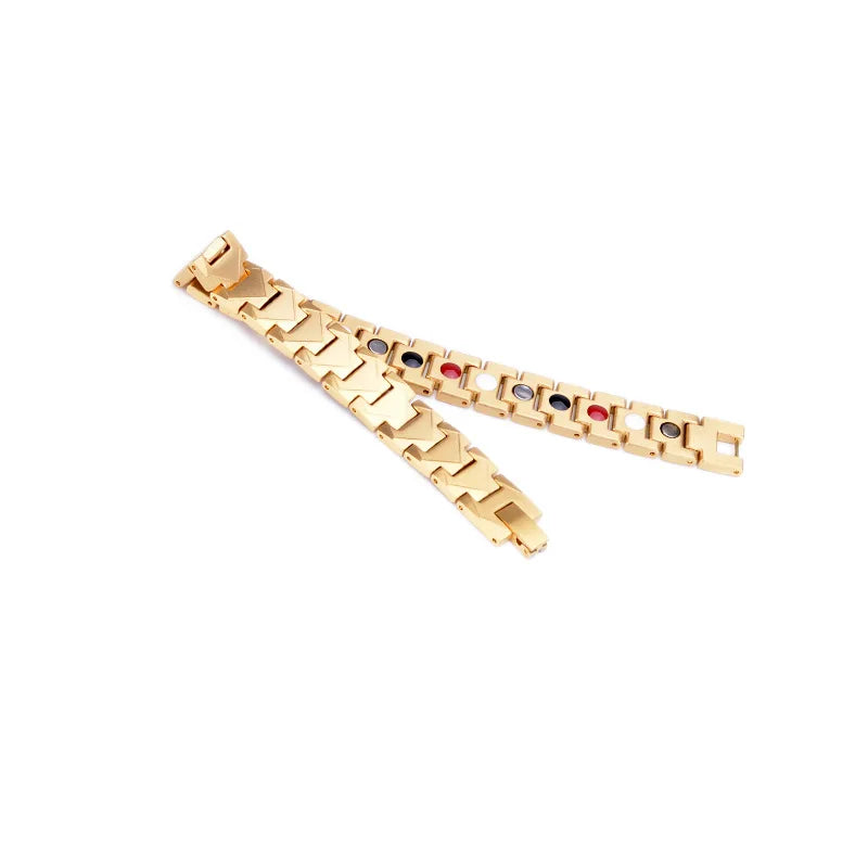 Men's Magnetic Bracelet European American Styele Magnetic Germanium Bracelet Stainless Steel Wristband Health Care Jewelry