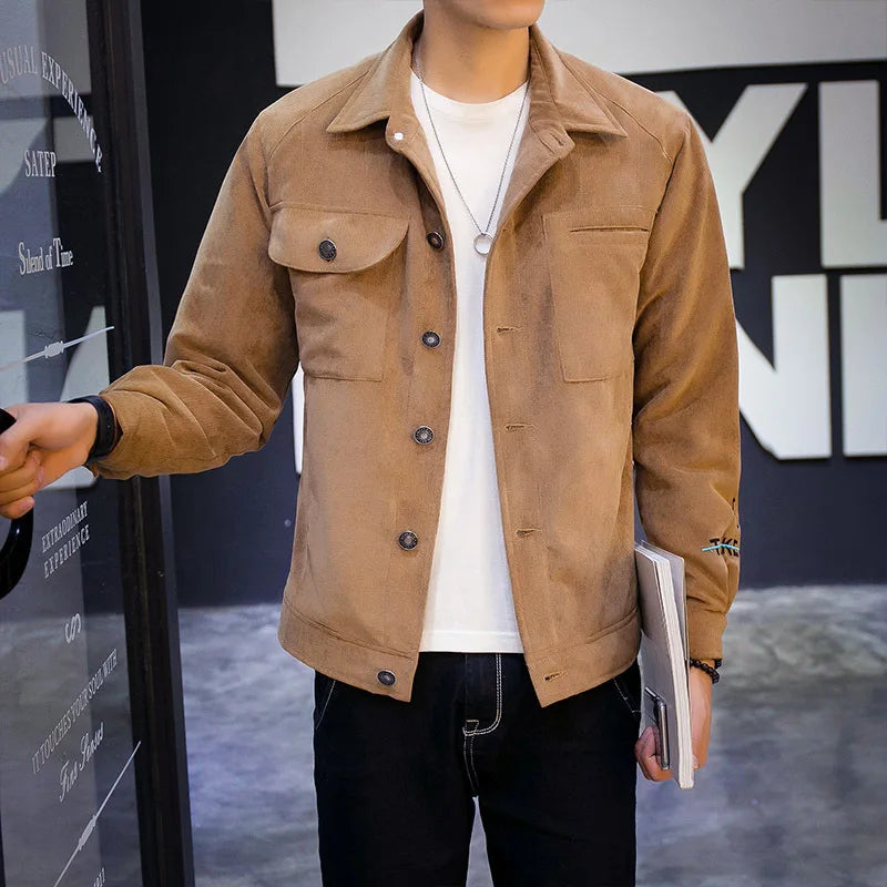 Autumn and Winter Men's Jacket Jacket 2019 New Casual Fashion Trend Clothes Light Velvet Core Japanese Large Size Men's Clothing