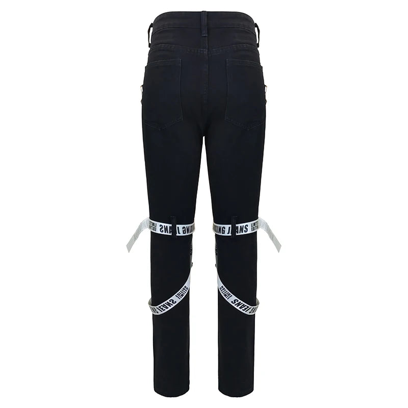 Fall Men's Jeans 2021 Skinny Slim Straight Pants New Fashion Black Youth Street Pants Trend Ripped Cargo Pants White Summer