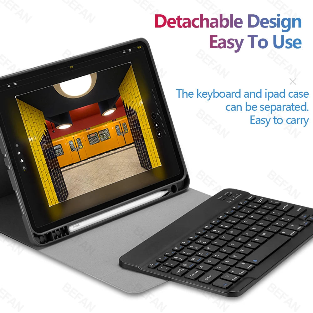 Keyboard For iPad 6th 7th 8th 9th Generation Case 10.2 2021 Pro 11 12.9 2022 9.7 10.5 10.9 2020 iPad Air 5 4 3 2 1 Case for iPad