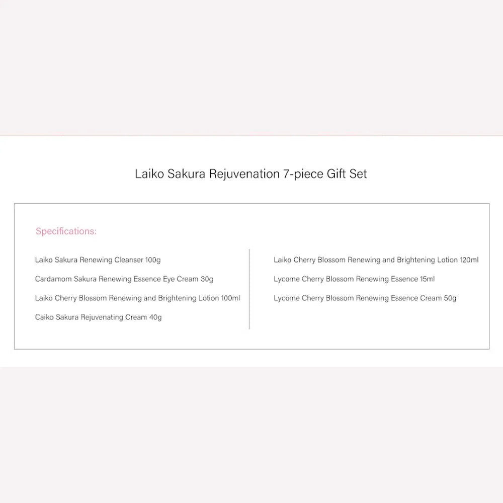 LAIKOU Cherry blossoms 7PCS Face Skin Care Product Set Repairing Anti-aging Anti-wrinkle Moisturizing Whitening Face Tonic Cream