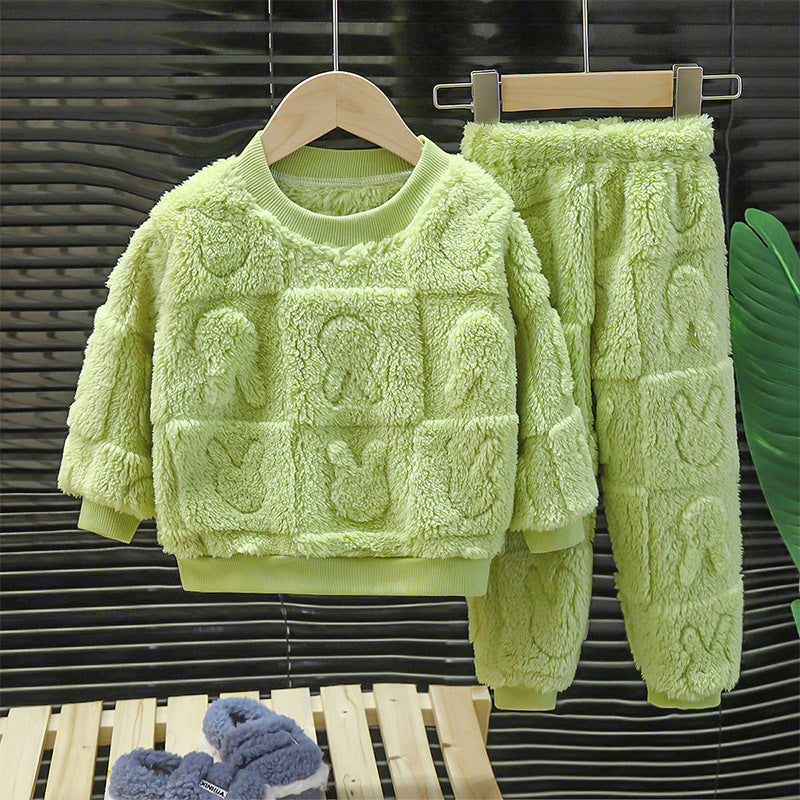 Children's Pajama Set Flannel Warm