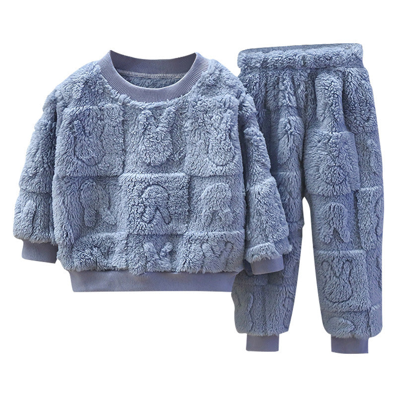 Children's Pajama Set Flannel Warm