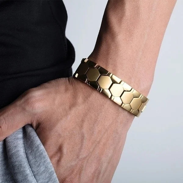 Punk Stainless Steel Men's Bracelets Energy Magnetic Tourmaline Bracelet Health Care Jewelry Chain for Women Bracelets Bangle
