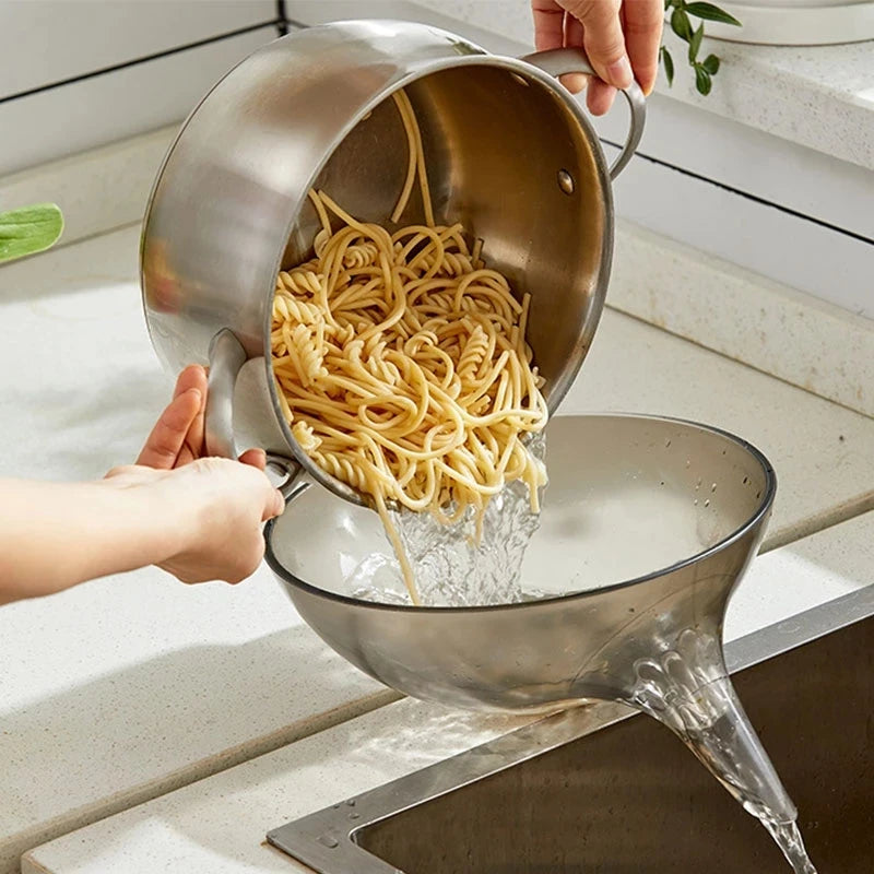 Kitchen Tools Sink Strainer Drain Plastic Fruit Vegetable Washing Basket Drainer Creative Food Colander Baskets Filter Shelf
