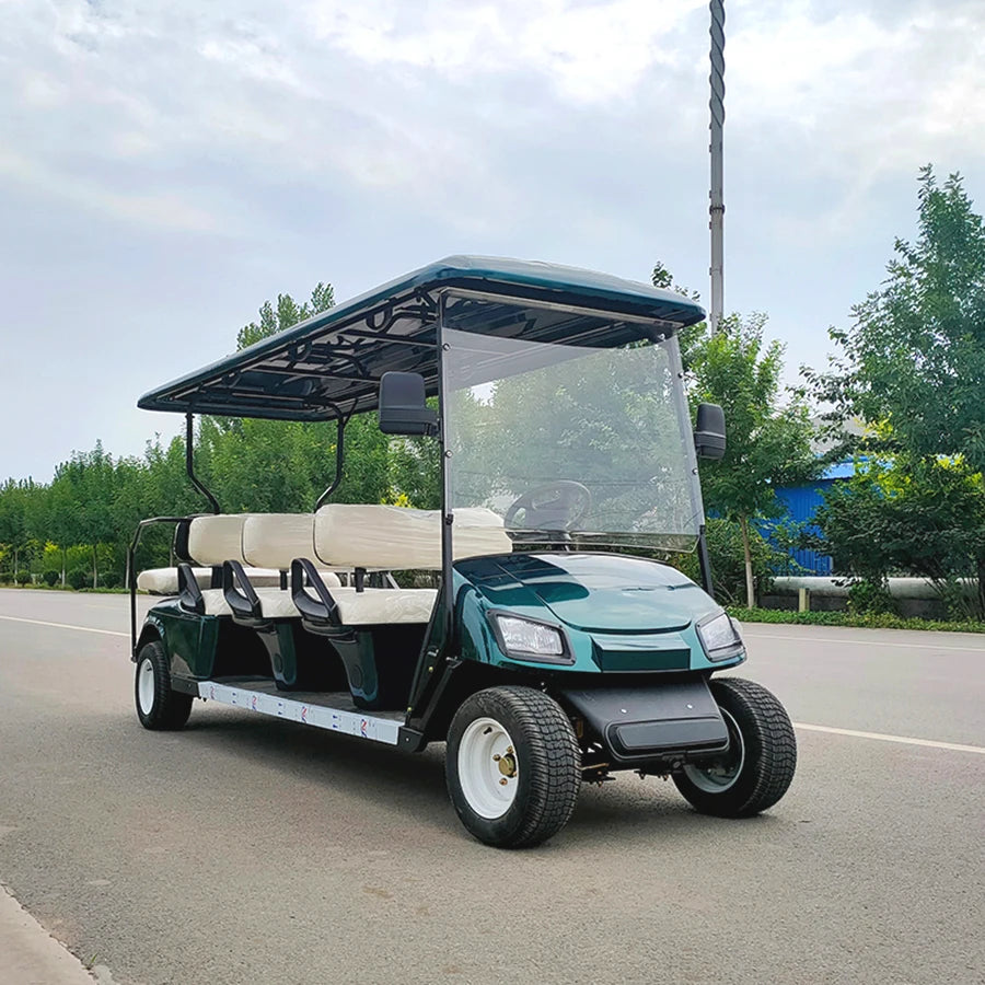 Cheap Luxury 8 Seater Low Speed Vehicle 4 Wheel Drive Push Electric Street Legal Golf  For Sale