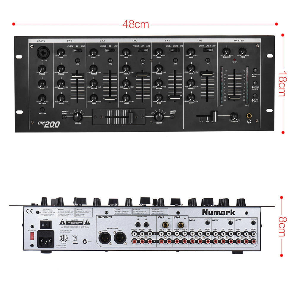 Numark dj mixer CM200 audio mixer sound professional mixing console for dj Stage performance