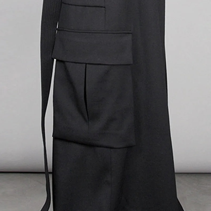 High-waisted trousers, super long A-shaped flared pants, wide-leg pants, original designer brand new men's clothing