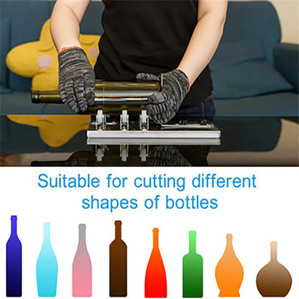 Glass Bottle Cutter DIY Set Professional Glass Cutting Machine Steel Wine Beer Bottle Handicraft Cutter for Cutting Wine Beer