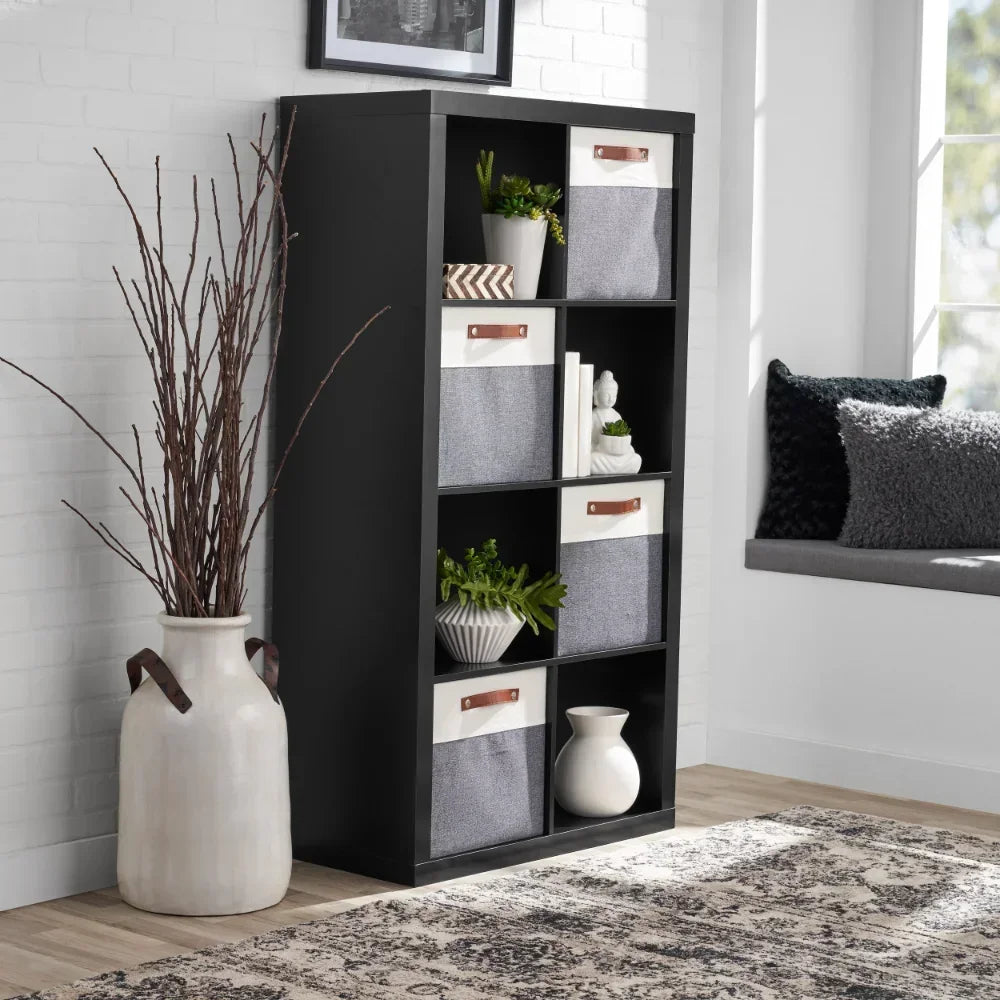 Particle Board, Medium Density Fiberboard,Living Room Cabinets 8-Cube Storage Organizer