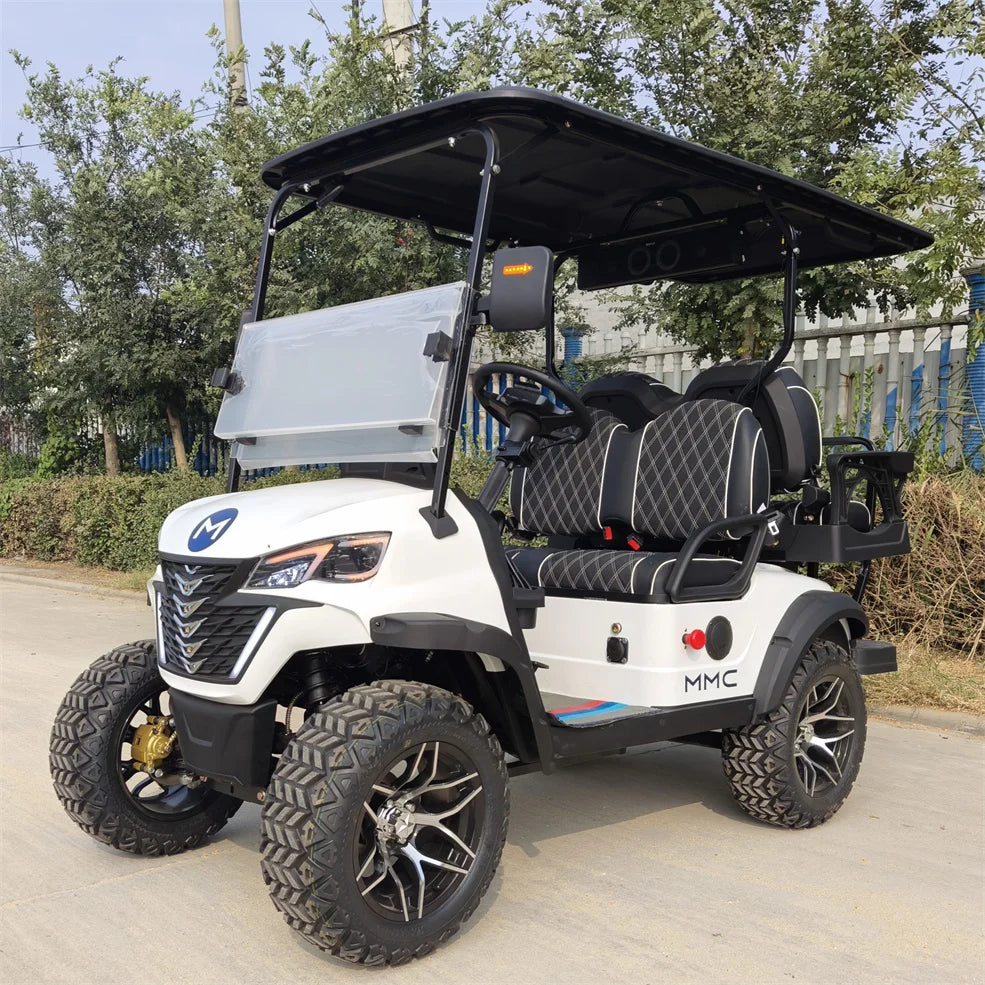 Wholesale Lithium Battery Golf Car 48V Adults Scooter Solar Panels Powered 4 6 Seater Offroad Beach Buggy Electric Golf Cart