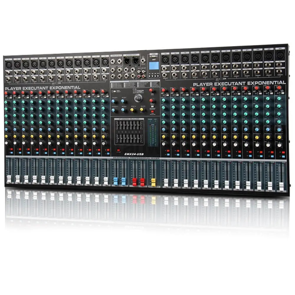 8/ 12/ 16/ 24Channels DJ Mixer Professional Audio Mixer Console With MP3, Bluetooth, DSP For Stage, Line Array Speaker